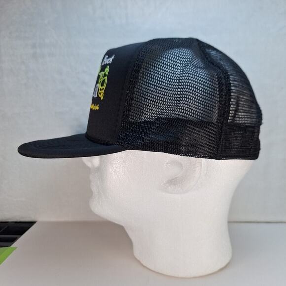 Vintage Funny Hunting Trucker Hat Cap Mesh Snapback Black "The Buck Stops Here!" - Picture 3 of 8